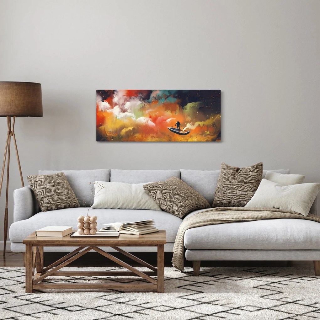 Tablou - Om navigând prin spațiu (120x50 cm)