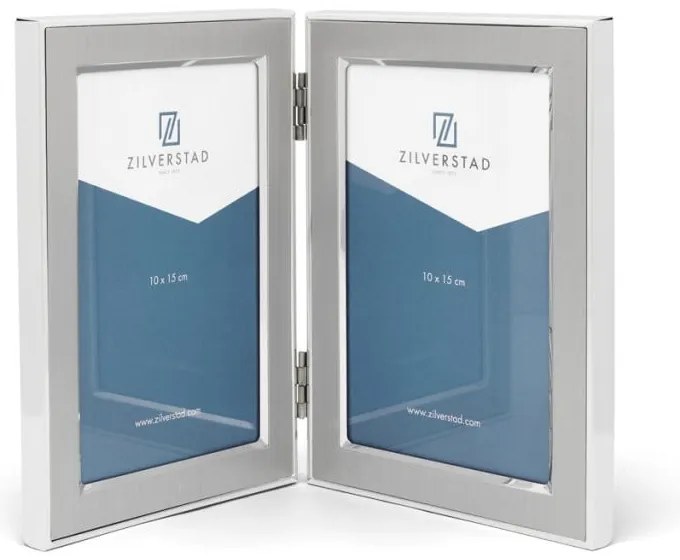 Ramă foto argintie de sine stătătoare din metal 26x18 cm Padua – Zilverstad