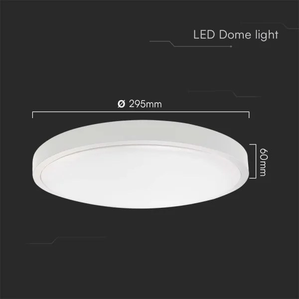 LED Plafonieră baie 24W 230V IP44 3000K pr. 29 cm alb