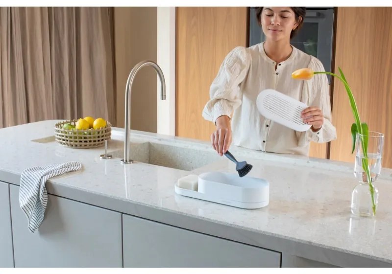 Organizator chiuveta Brabantia SinkStyle 1008501, Finisaj mineral, Alb