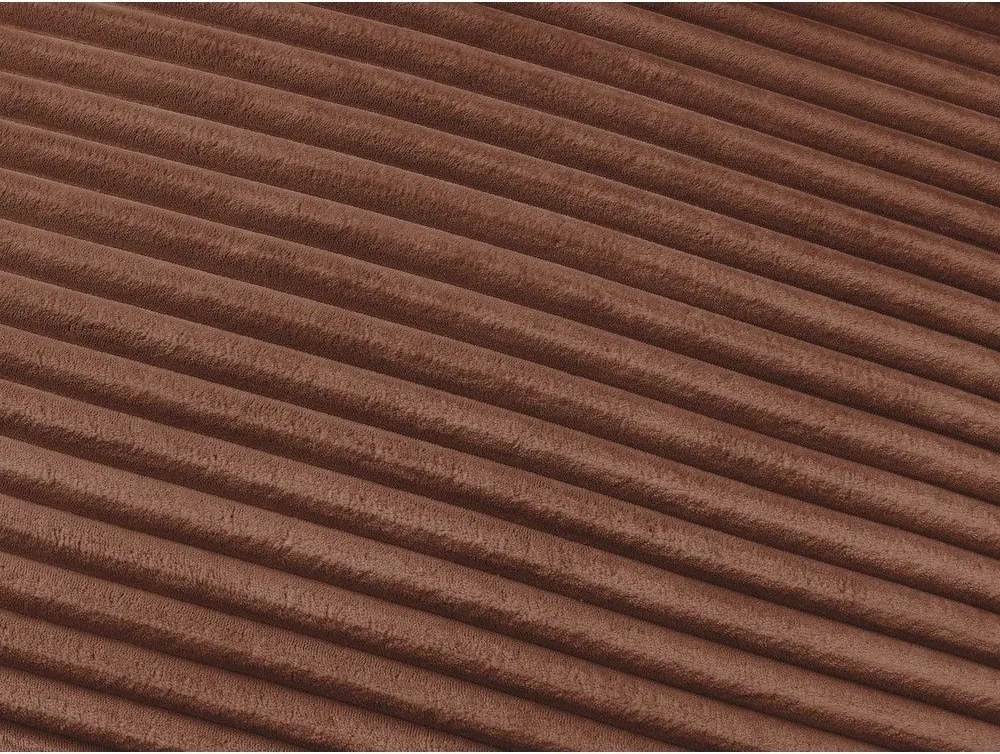 Canapea portocalie pentru dormitul zilnic/extensibilă cu tapițerie din catifea reiată 240 cm Hugo – Bobochic Paris