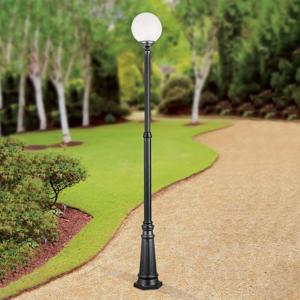 Stalp exterior stil clasic IP43 H250cm Reika negru AL 11-1174/1 schwarz OR