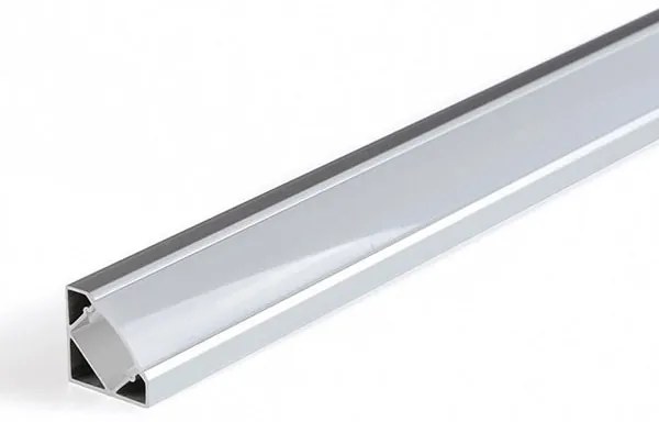 Profil Banda LED de Colt, Aplicat (PT), cu Margine, Aluminiu + Alb Mat, 2m