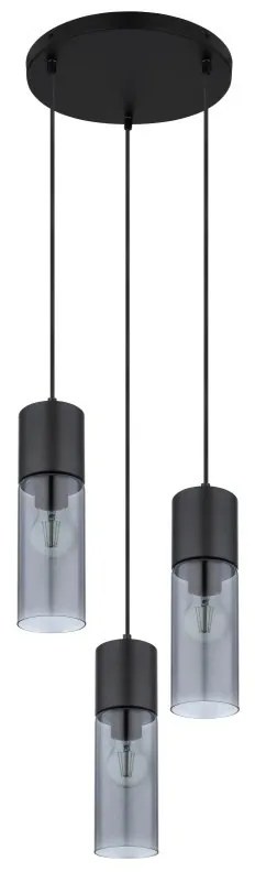 Lustra cu 3 pendule design modern ANNIKA negru