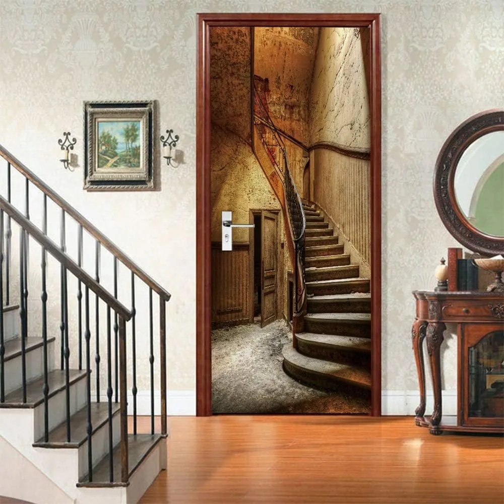 Fototapeta pentru usa MONAMOUR STAIRS 86x200 cm