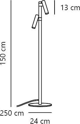 Lampadar cu 2 spoturi design minimalist Makoto