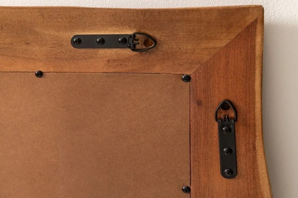 Oglinda decorativa cu margini din lemn MAMMUT 100cm