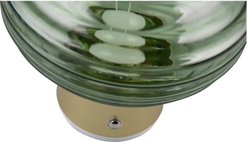 Aplică de perete verde LED din sticlă cu USB ø 15,5 cm Earl – Reality