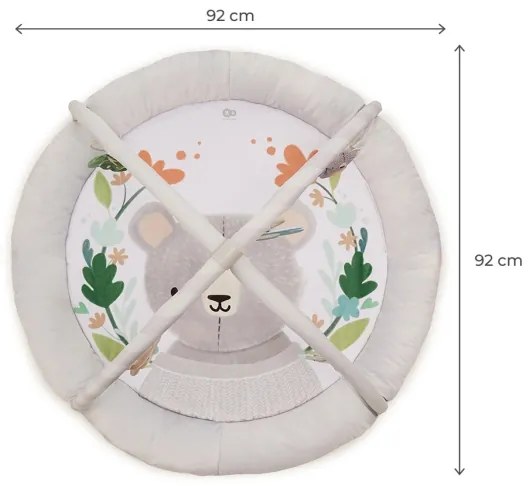 KINDERKRAFT - Saltea de joacă pentru copii COZYPLAY, gri