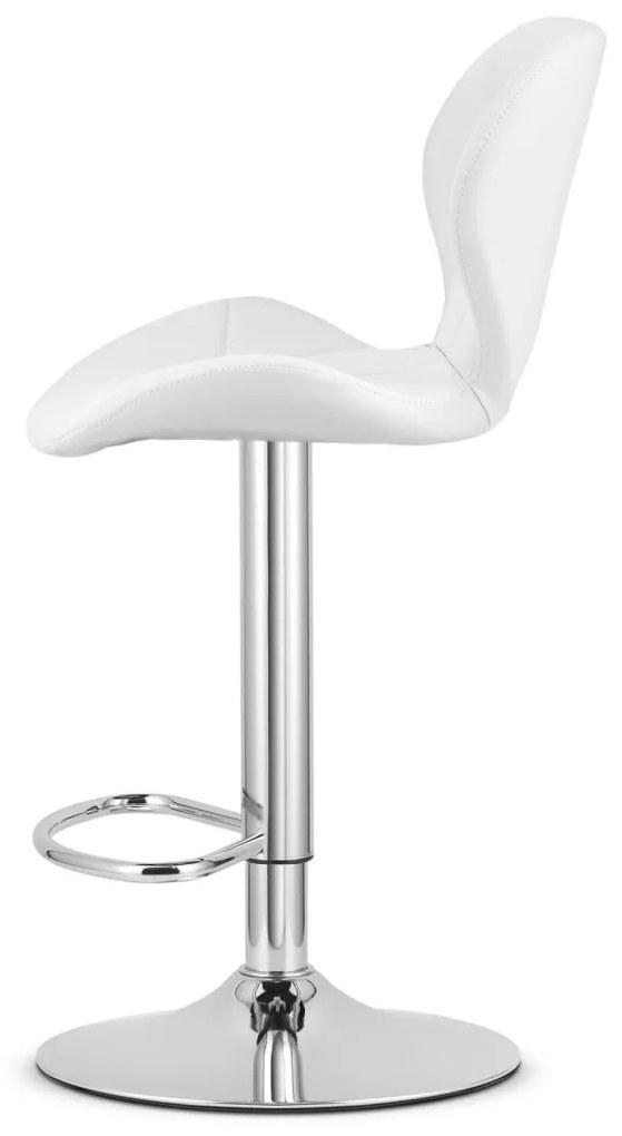Scaun de bar alb WEST din piele ecologica