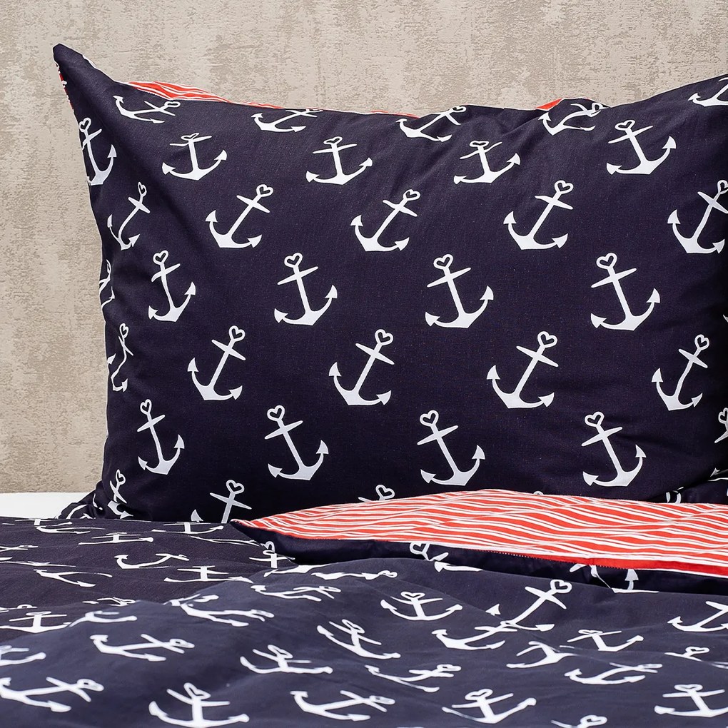Lenjerie de pat din bumbac 4Home Marine, 220 x 200 cm, 2 buc. 70 x 90 cm