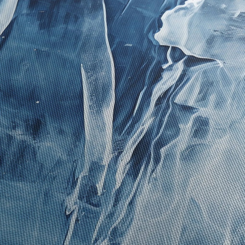 Tablou - Detaliu de pictură (cu ceas) (90x30 cm)
