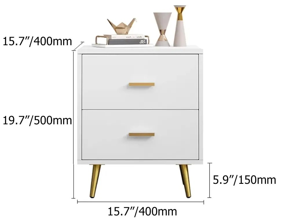 Șifonier în stil modern pentru dormitor, culoare albă - Model DEPRIMO 20505 | Noptiere elegante și funcționale by Deprimo