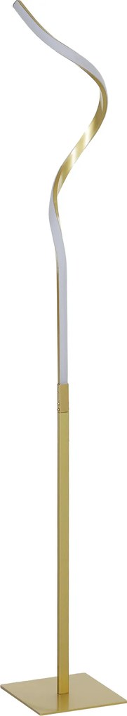 HOMCOM Lampă de Podea cu Lumini LED Reglabile și Întrerupător cu Pedală, 20,5x20,5x146 cm, Auriu | Aosom Romania