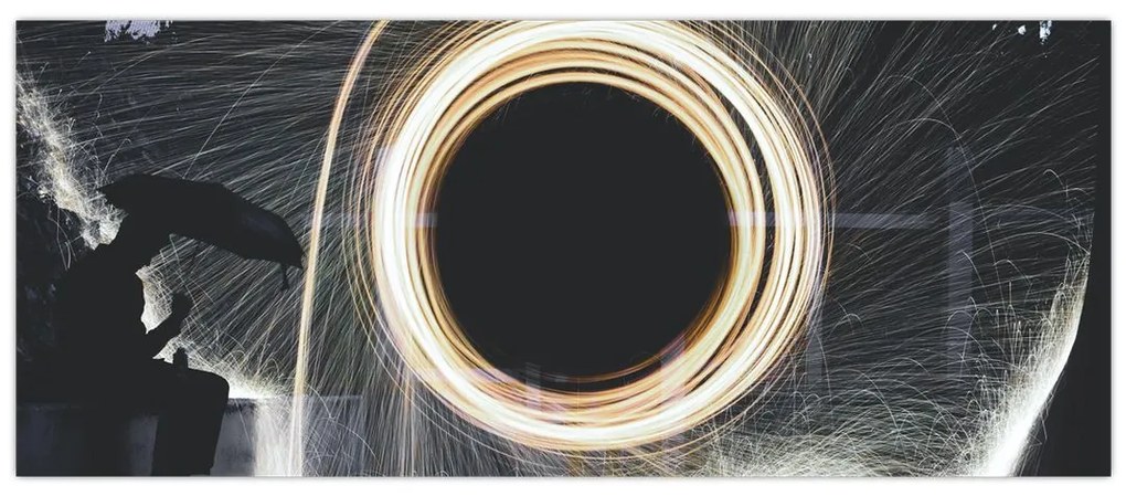 Tablou - Show de lumini în ploaie (120x50 cm)