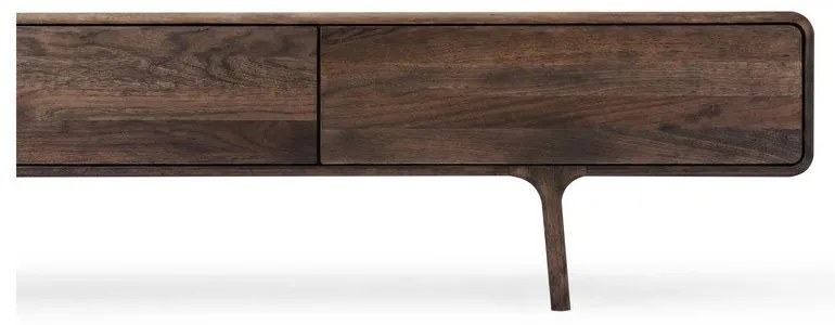 Comodă TV maro din lemn de stejar 220x45x45 cm Fawn – Gazzda