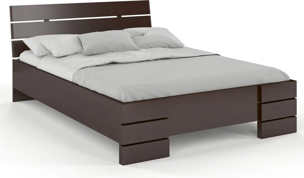 Pat lemn masiv Înalt TerraCraft Fag Personalizabil - 200x200cm