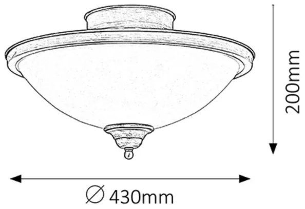Rabalux 2759 - Plafoniera ELISETT 2xE14/40W/230V