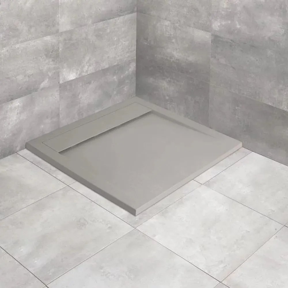 Cadita dus compozit patrata Radaway Teos C 90x90 cm gri-cemento