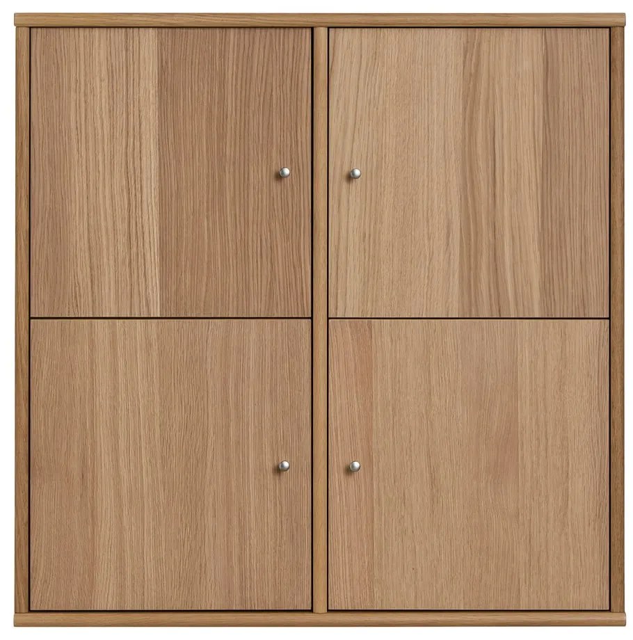 Bibliotecă în culoare naturală cu aspect de lemn de stejar suspendată 70x70 cm Mistral – Hammel Furniture