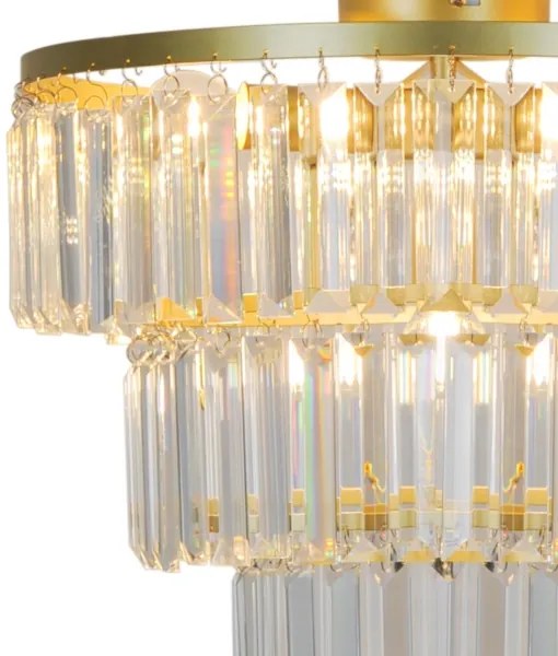 Lustră aplicată Zuma Line P17127-4-GD TIFANNY 4xE14/40W/230V auriu