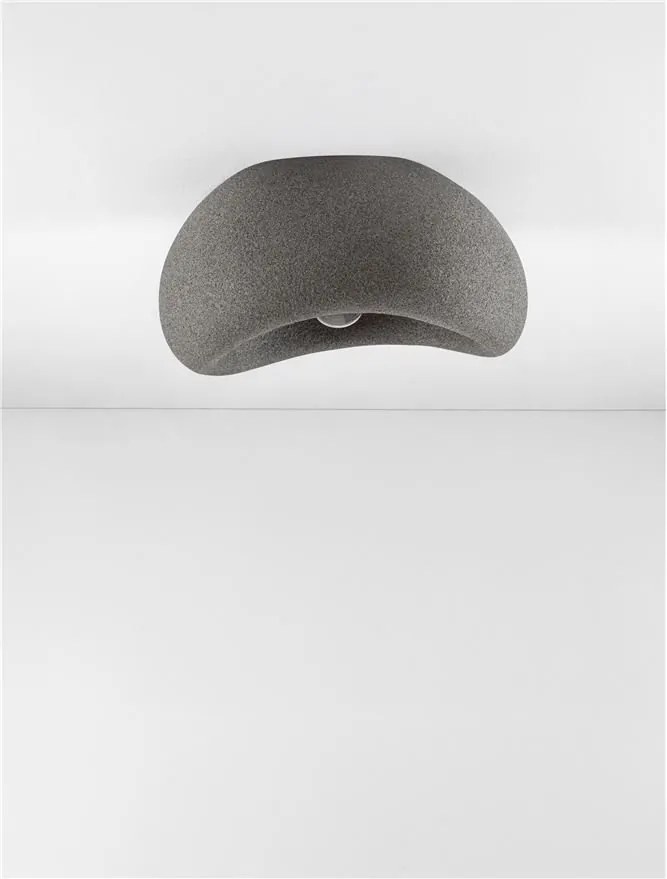 Plafoniera design modern, Stone Gray, AERE, L 40cm