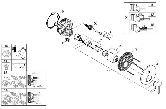 GROHE 24060003 - Baterie PLUS, crom lucios