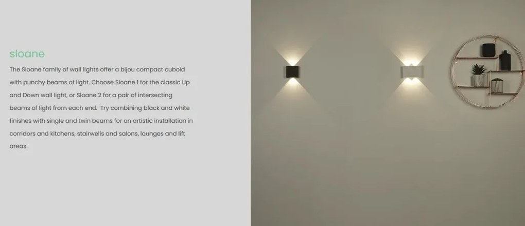 Aplica LED de perete design ambiental Sloane 2