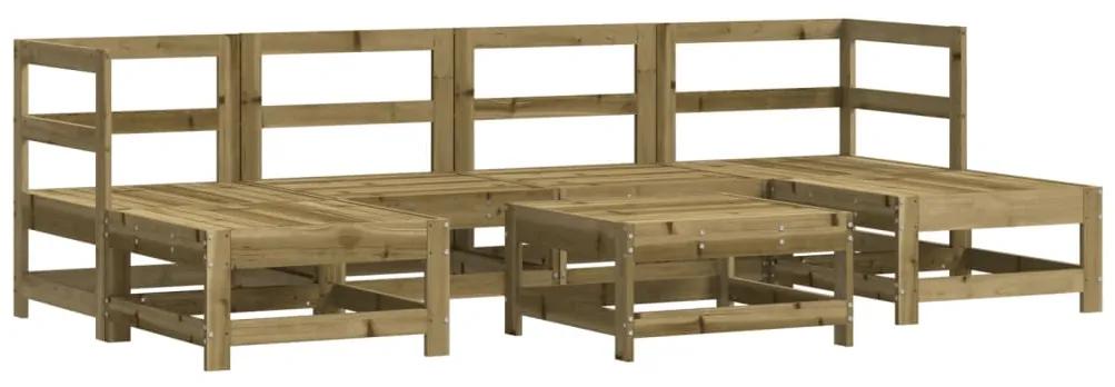 3186367 vidaXL Set mobilier de grădină, 7 piese, lemn de pin tratat