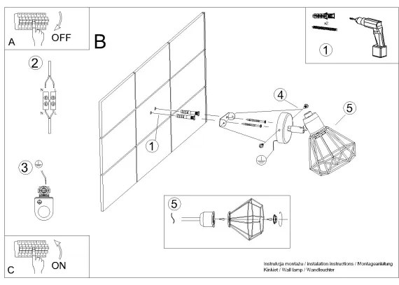 Spot de perete ARTEMIS 1xE14/40W/230V alb Sollux SL.1102