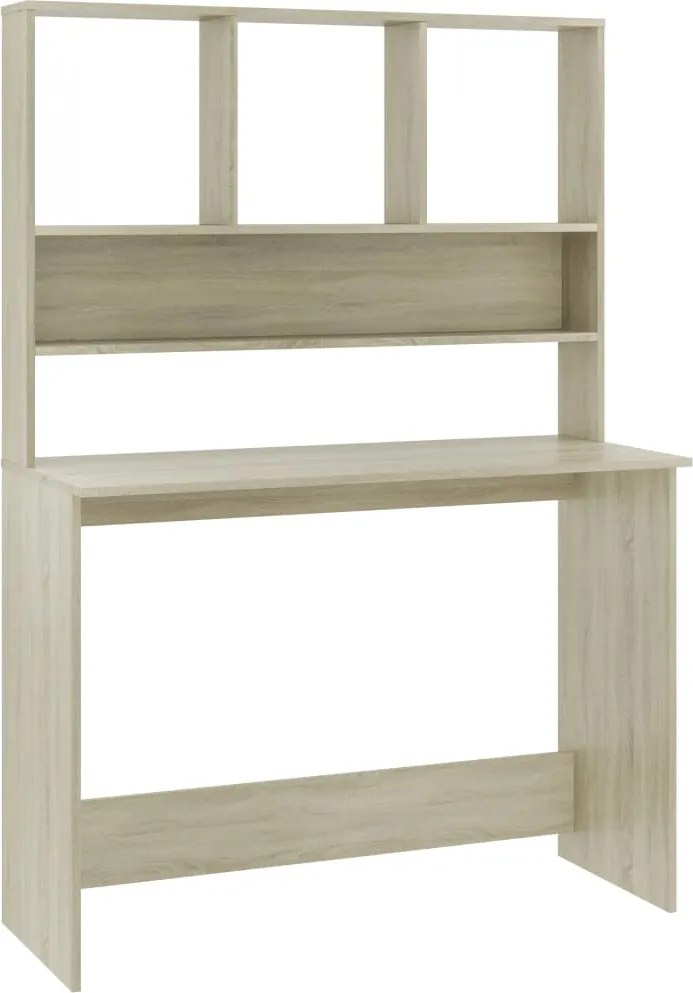 vidaXL Birou cu rafturi, stejar sonoma, 110x45x157 cm, PAL