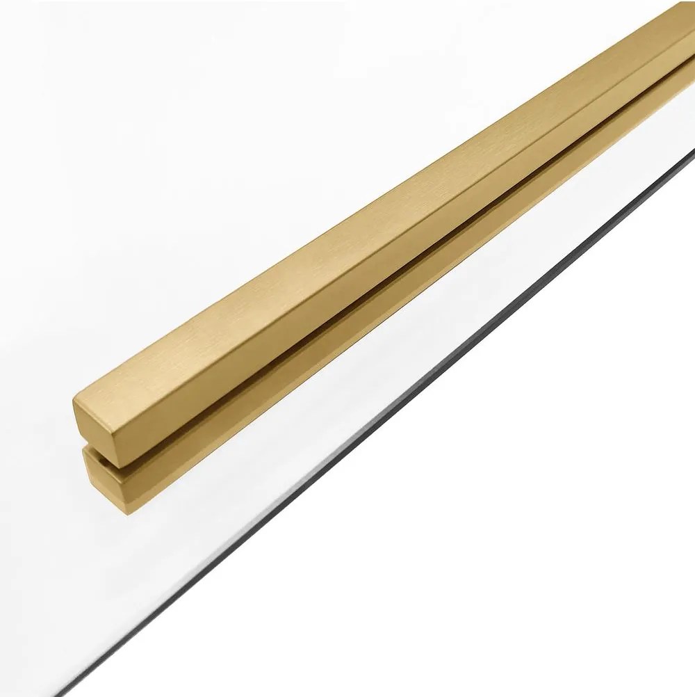 Cabina de dus SOLAR cu cadita alba 100x80 cm auriu periat