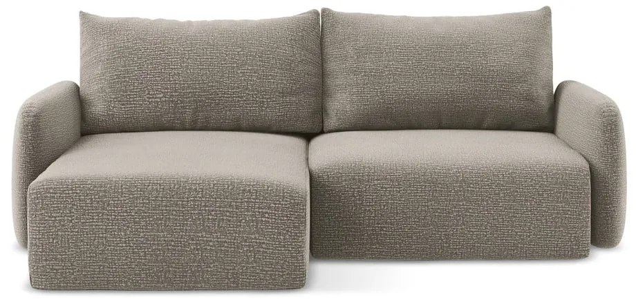 Colțar bej extensibil/cu spațiu de depozitare (cu colț pe partea stângă) Kalena – Makamii