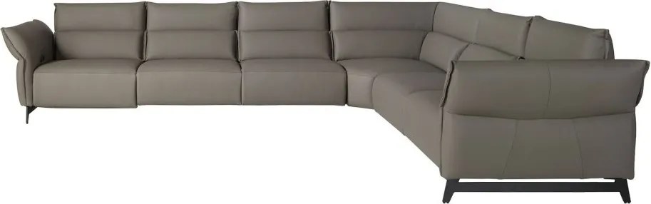 Coltar LUX design italian modular cu functia relax Cowhide gri inchis