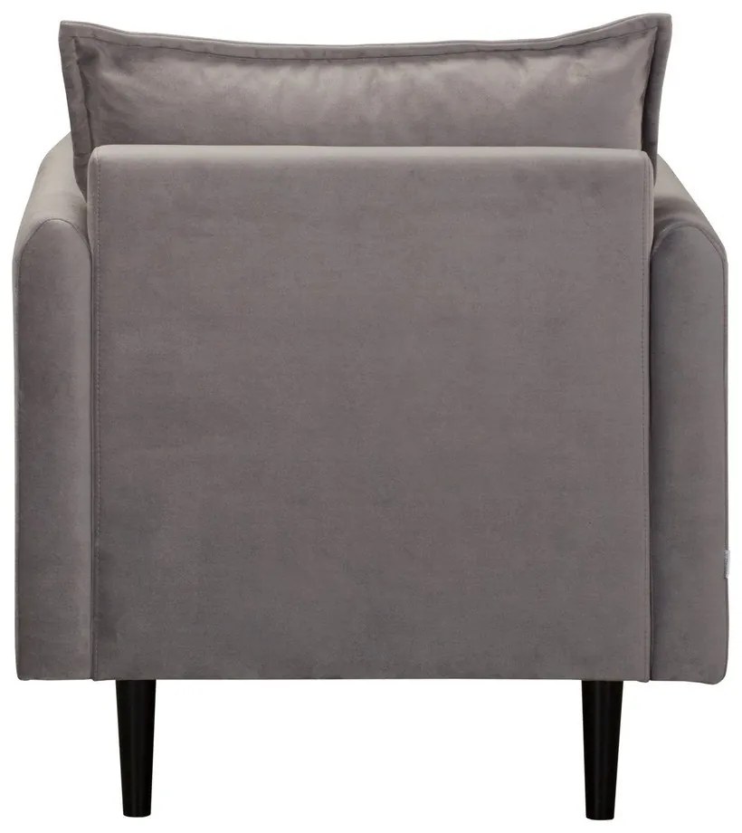 Fotoliu gri cu tapițerie din catifea Juli – Ropez