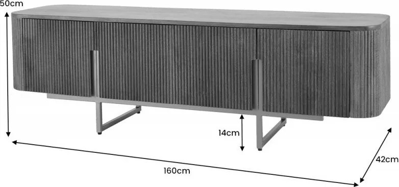 Comoda TV design retro Gatsby 160cm