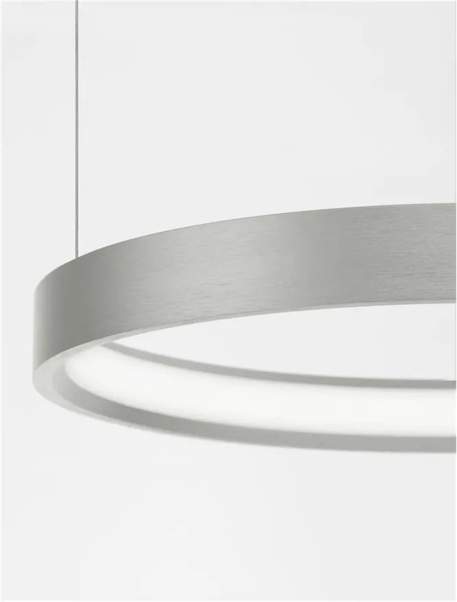 Lustra LED suspendata design modern circular PERRINE D-40cm argintie