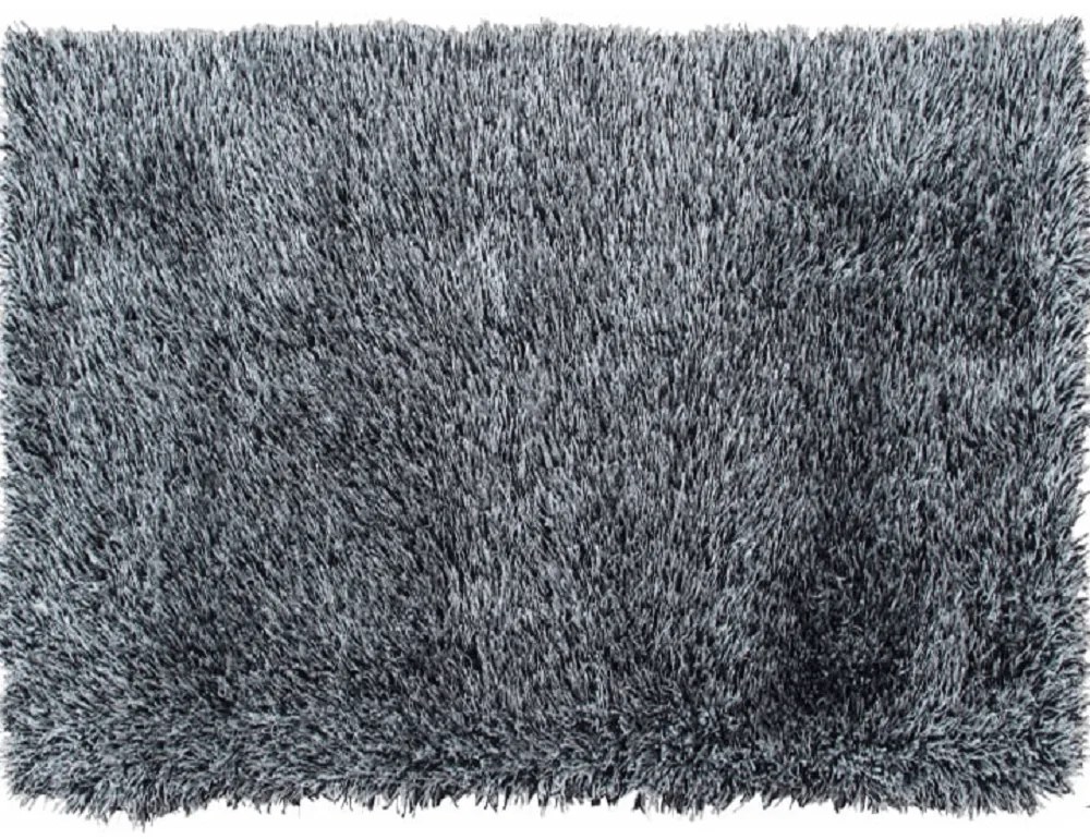 Covor alb negru ,fir lung-shaggy, NALIV 140X200 CM