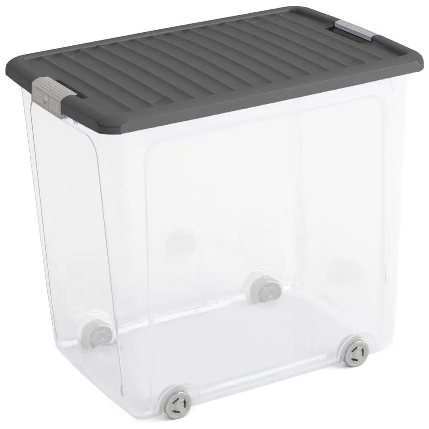 Cutie de depozitare din plastic cu capac 56,5x39x51,5 cm W box XL – KIS
