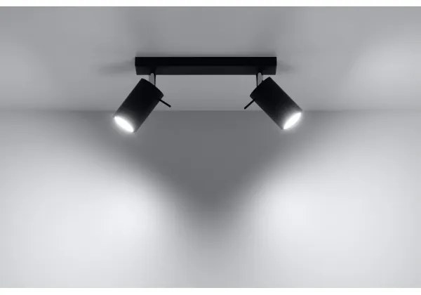 Lampă spot RING 2 2xGU10/40W/230V negru