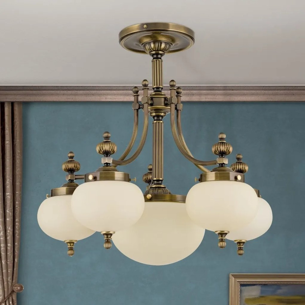 Lustra aplicata eleganta stil clasic Nostalgie 6L patina/ champagne