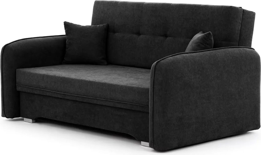 Canapea extensibila de 2 locuri LAINE, neagra