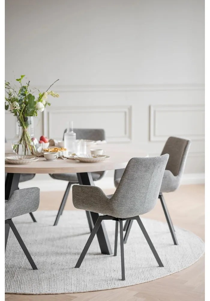 Scaune de dining gri rotative 2 buc. Norwell - Rowico