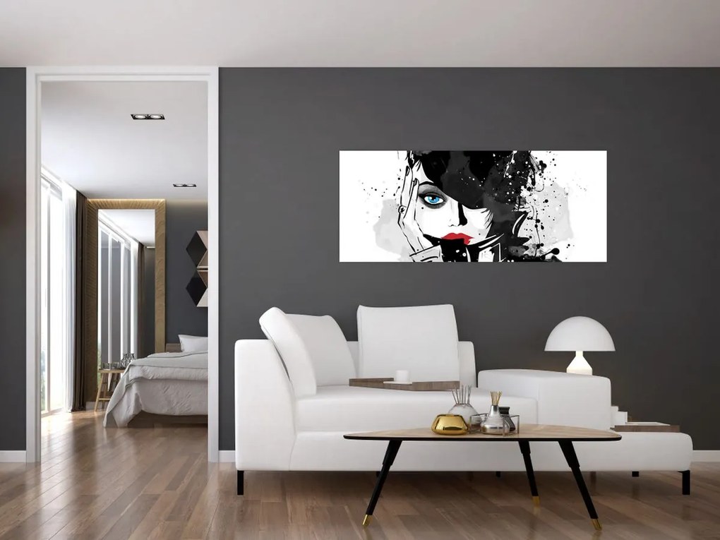 Tablou - Femeia misterioasă (120x50 cm)