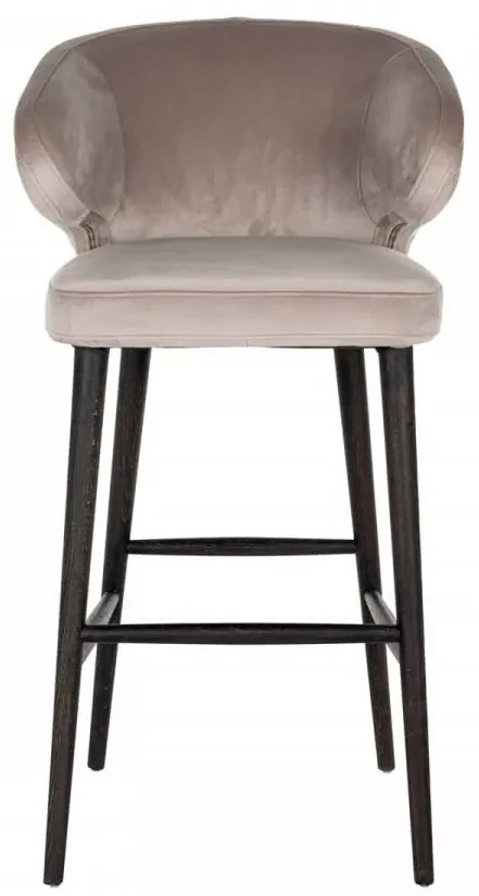 Scaun de bar tapitat Indigo gri deschis