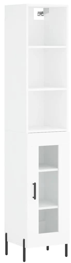 3189901 vidaXL Dulap înalt, alb, 34,5x34x180 cm, lemn prelucrat