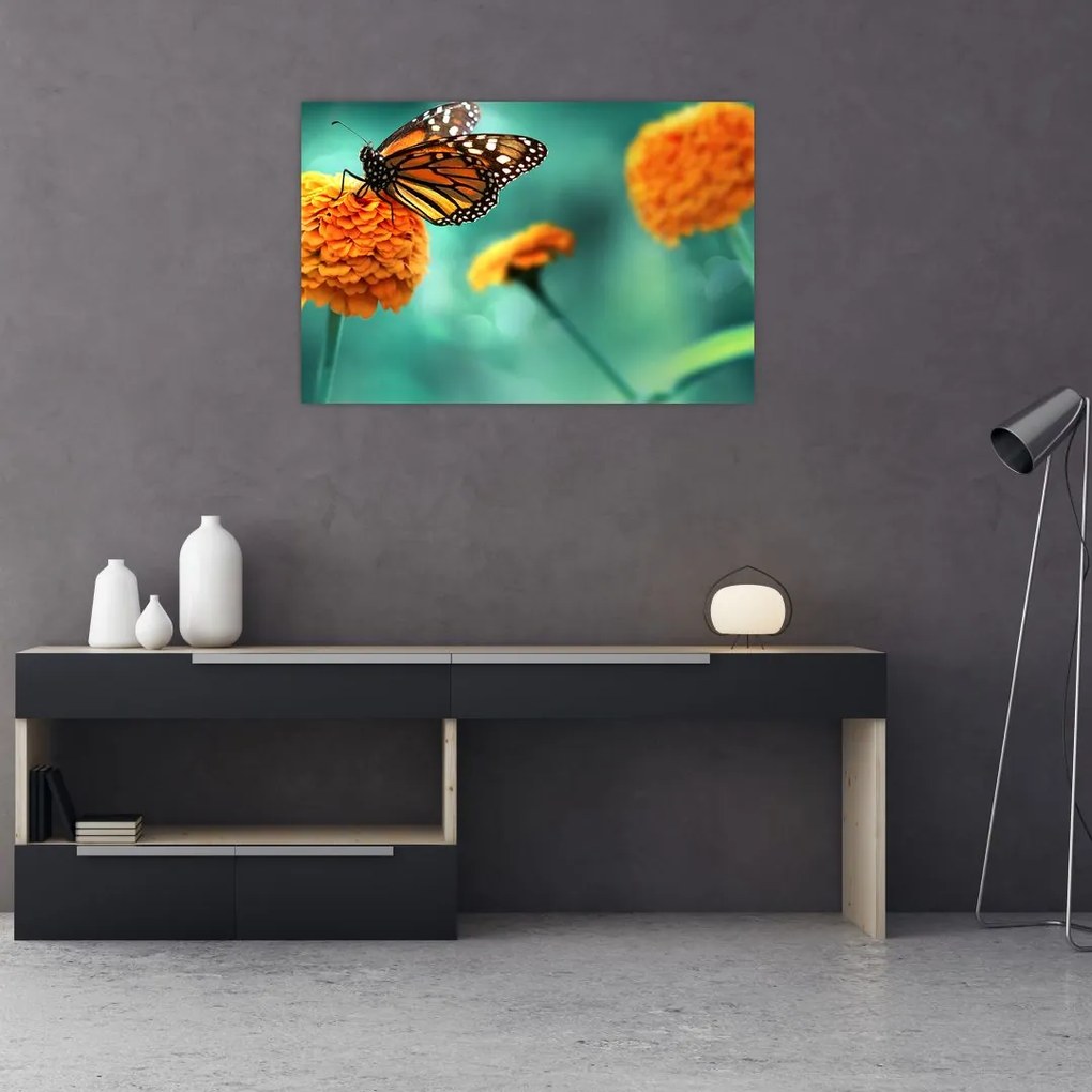 Tablou cu fluture (90x60 cm)