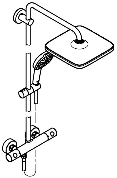 GROHE 26697001 - Sistem de duș VITALIO COMFORT 250, 250 × 250 mm, crom lucios