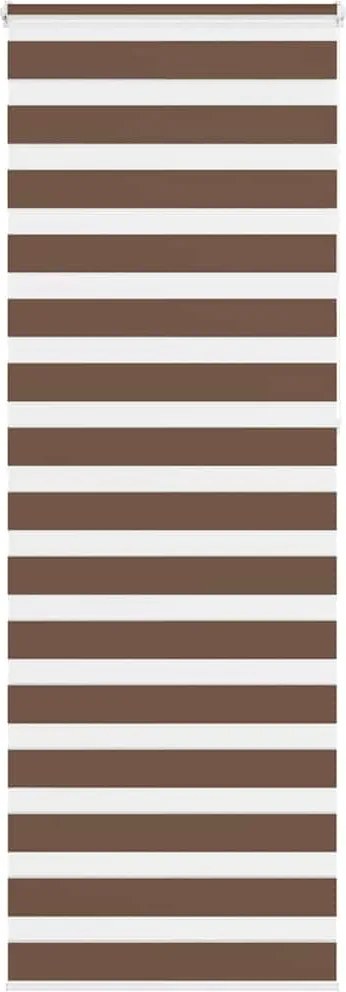 vidaXL Jaluzea tip zebra maro lățime țesătură 65,9 cm poliester