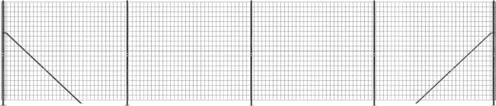 vidaXL Gard plasă de sârmă cu bordură, antracit, 1,8x10 m
